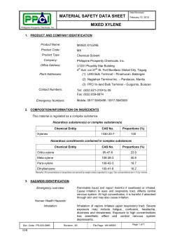 MATERIAL SAFETY DATA SHEET MIXED XYLENE