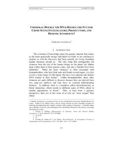 DOUBLE THE DNA-DOUBLE THE FUN FOR CRIME SCENE