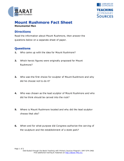 Mount Rushmore Fact Sheet - TPS