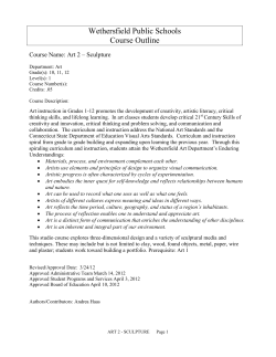 Wethersfield Public Schools Course Outline