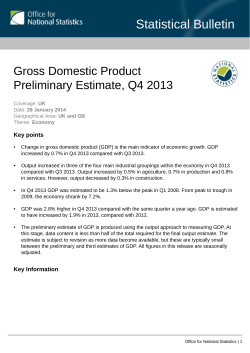 Gross Domestic Product, Preliminary Estimate, Q4 2013