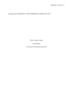 Policy Analysis Paper Chris Hanten University Of - UW