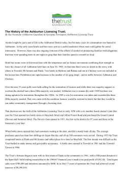 The History of the Ashburton Licensing Trust