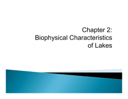 Chapter 2: Biophysical Characteristics of Lakes