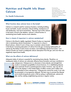 Calcium - UC Davis Department of Nutrition