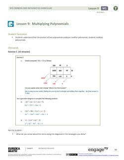 Lesson 9: Multiplying Polynomials