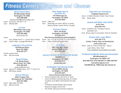 Fitness Centers, Programs and Classes