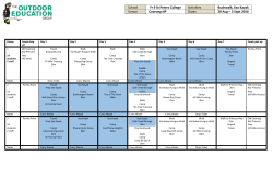 Yr 9 Coorong Course Outline