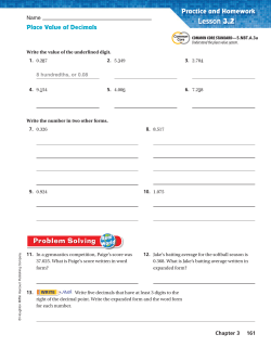 Chapter 3 Lesson 2 Homework