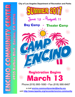 Summer Camp Brochure and Registration
