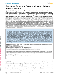 Geographic Patterns of Genome Admixture in Latin American Mestizos