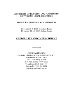 CREDIBILITY AND IMPEACHMENT