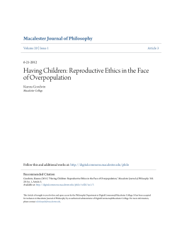 Having Children: Reproductive Ethics in the Face of Overpopulation