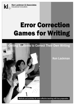Error Correction Games for Writing