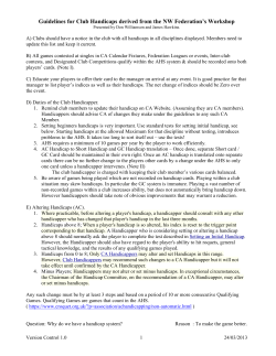 see Guidance to Clubs on Players Handicaps here