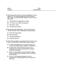 Increasing Influence and Challenges EOC Questions