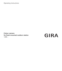 Operating Instructions Colour camera for flush -