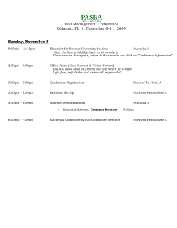 Fall Management Conference Orlando, FL | November 8