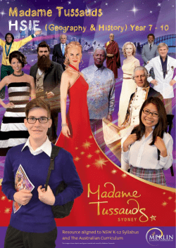 HSIE Year 7-10 - Madame Tussauds Sydney