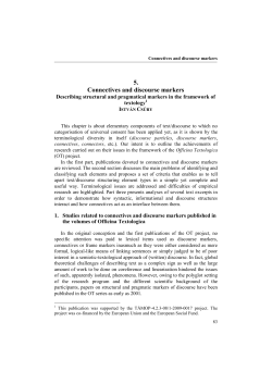 5. Connectives and discourse markers