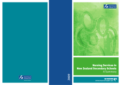 Nursing Services in New Zealand Secondary