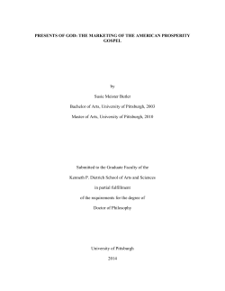 PRESENTS OF GOD: THE MARKETING OF THE AMERICAN