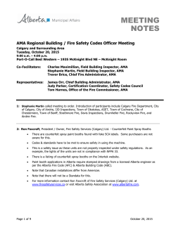2015 Calgary - AMA Regional Bldg Fire SCO Mtg Minutes