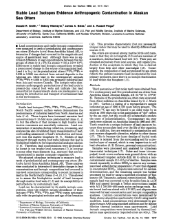 Stable Lead Isotopes Evidence Anthropogenic