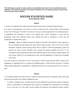 SOCCER STATISTICS GUIDE