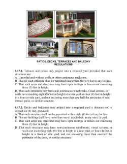 8.17.1. Terraces and patios may project into a required yard