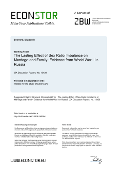 The Lasting Effect of Sex Ratio Imbalance on Marriage
