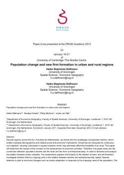 Population change and new firm formation in urban and rural