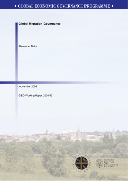 Global Economic Governance Programme