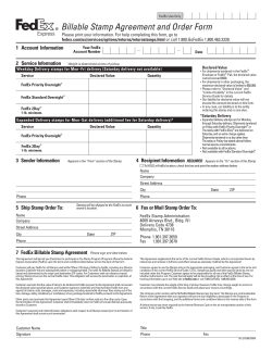 Billable Stamp Agreement and Order Form