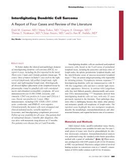 Interdigitating Dendritic Cell Sarcoma A Report of Four Cases and