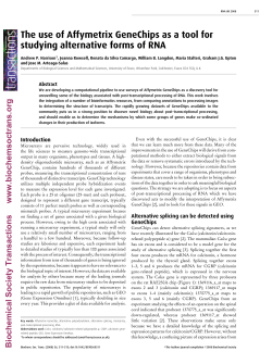The use of Affymetrix GeneChips as a tool for studying alternative