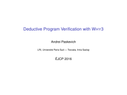 Lecture slides  - Why3