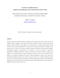 1 The Most Acceptable Hypocrisy: Legitimacy and Euphemism at the