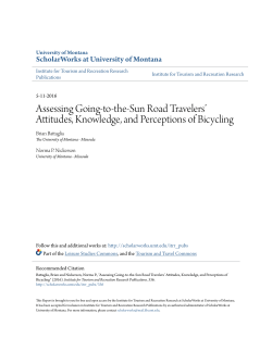 Assessing Going-to-the-Sun Road Travelers` Attitudes, Knowledge