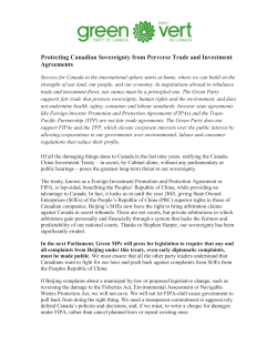 Protecting Canadian Sovereignty from Perverse Trade and