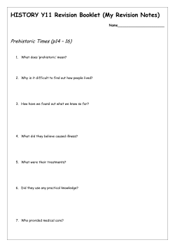 Medicine through time booklet