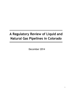 A Regulatory Review of Liquid and Natural Gas Pipelines