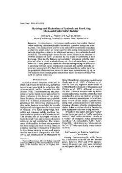 Physiology and Biochemistry of Symbiotic and Free