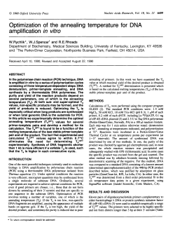 Optimization of the annealing temperature for