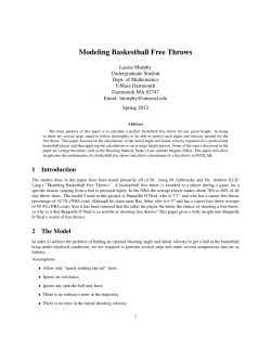 Modeling Baskestball Free Throws