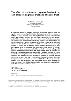 The effect of positive and negative feedback on self