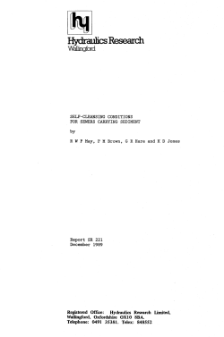 Self-cleansing conditions for sewers carrying sediment