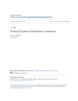 Federal Taxation of Interstate Commerce