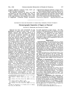 Chromatographic Separation of Sugars on Charcoal