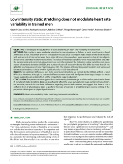 Low intensity static stretching does not modulate